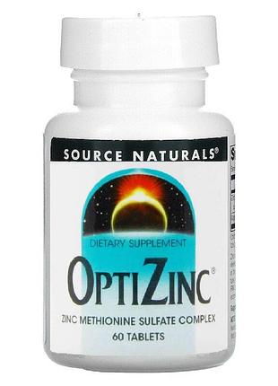 Оптицинк, 30 мг, optizinc, source naturals, 60 таблеток