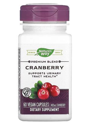 Клюква, премиум-смесь, 400 мг, cranberry, nature's way, 60 вегетарианских капсул