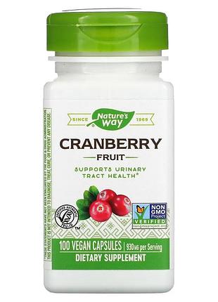 Клюква, 930 мг, cranberry fruit, nature's way, 100 вегетарианских капсул