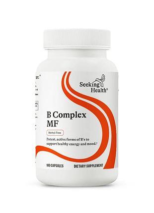B-комплекс без метилу, b complex mf, seeking health, 100 капсул