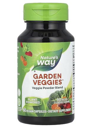 Овощная смесь, 900 мг, garden veggies, nature's way, 60 вегетарианских капсул