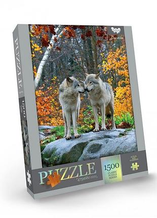 Пазли c1500-04-01-10, 1500 елементів вовки