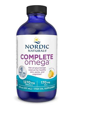 Омега комплекс с лимоном, nordic naturals, complete omega, 237 мл