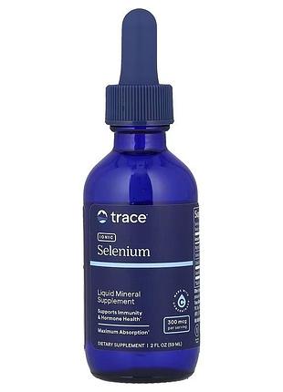 Селен іонний у краплях 300 мкг, ionic selenium, trace, 59 мл — для щитоподібної залози та імунітету