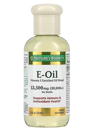 Жидкий витамин e 30000 ме, vitamin e-oil, nature's bounty — для внутреннего и наружного применения, 74 мл