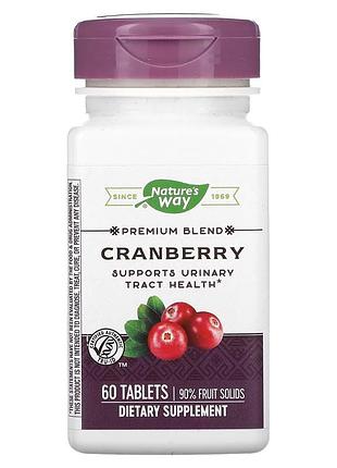Клюква, премиум-смесь, 400 мг, cranberry, premium blend, nature's way, 60 таблеток