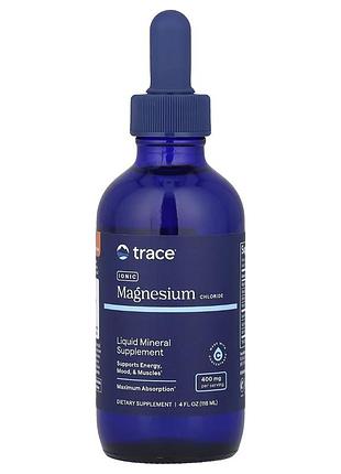 Магний ионизированный в каплях 400 мг, ionic magnesium, trace, 118 мл — для нервов, мышц и энергии