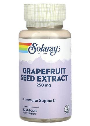 Экстракт семян грейпфрута, 250 мг, grapefruit seed extract, solaray, 60 вегетарианских капсул