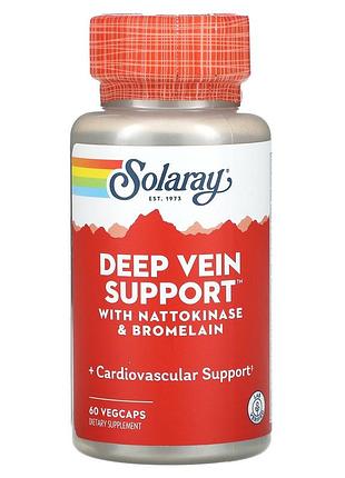 Підтримка глибоких вен, deep vein support, solaray, 60 вегетаріанських капсул