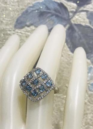 Серебряное кольцо с натуральными топазами zarina1 фото