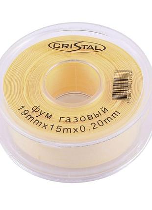 Фум лента тефлоновая profi s-1204 (19*15*0,20) газовая cristal