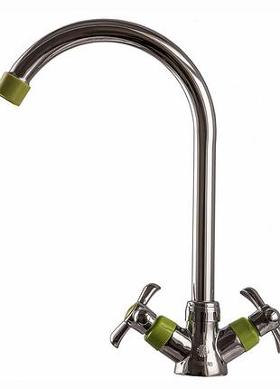 Смеситель для кухни domino dk-h1-2n-green