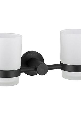 Стакан двойной globus lux bs8428 черный матовый sus304