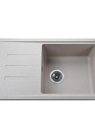 Гранитная мойка globus lux lugano песчаный 780х435-а0004