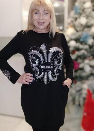 Роскошная туника турция люкс качество с кристаллами