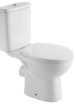 Унитаз-компакт prima b ниж., гориз безободковый с полипропиленовым сиденьем soft-close ct-phb-ppp