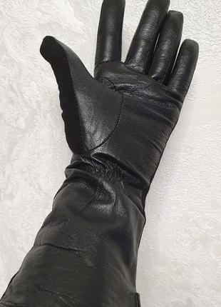 Стильні жіночі рукавички "зимочка" з натуральної шкіри і замша7 фото