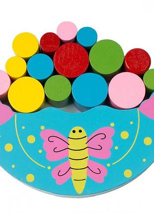 Детская игрушка балансир божья коровка md 1276 деревянная бабочка sunny