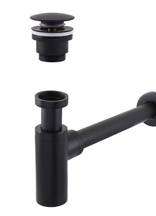 Сифон латунь с донным клапаном globus lux gsb-32-125-04bb