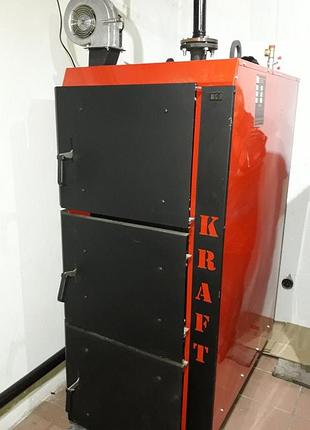 Лучший котел длительного горения kraft серия l 25 квт сталь 6 мм!! / крафт l