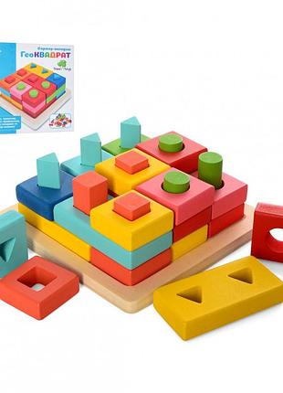 Деревянная игрушка геометрика md 2345 сортер-вкладыш