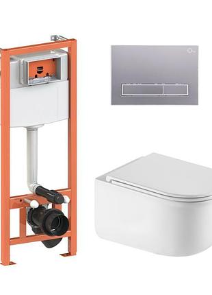 Готовое решение qtap для ванной комнаты: подвесной унитаз taurus ultra quiet 485×360×350 + комплект инсталляции nest 4 в 1