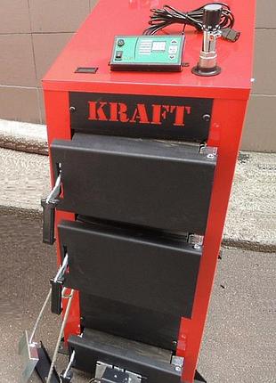 Универсальный твердотопливный котел kraft e new 12 квт сталь 5 мм!! длительного горения / крафт е нью