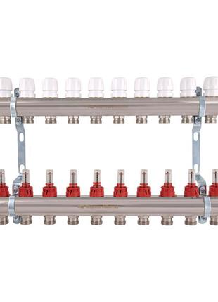 Коллектор с расходомерами thermo alliance standart 1" 10 выходов sd235w10