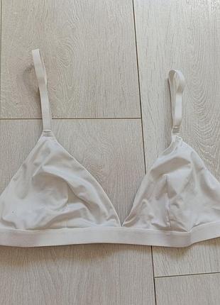 Базовый белый бюст треугольный лиф basic tex l 80c 75d