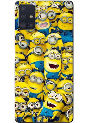 Чехол силиконовый бампер для samsung a51 с рисунком миньоны minion