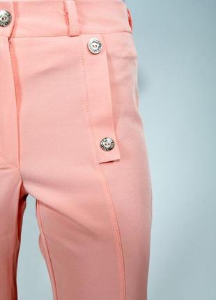 Штани жіночі колір персиковий4 фото