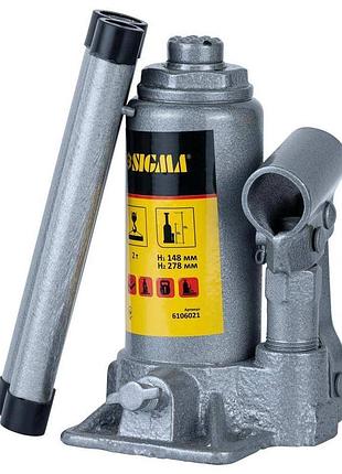 Домкрат гидравлический бутылочный 2т h 148-278мм standard sigma (6106021)