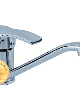 Смеситель md ø40 для кухни гусь прямой 250мм на гайке aquatica md-1b241c (9712110)