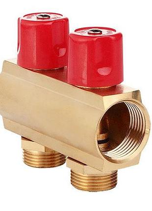 Балка колекторна fado з вентилями 1"x3/4" x2