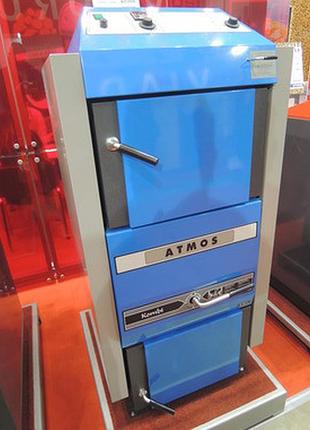 Опалювальний піролізний котел на твердому паливі atmos dc 22s площа обігріву приміщення до 220 м2