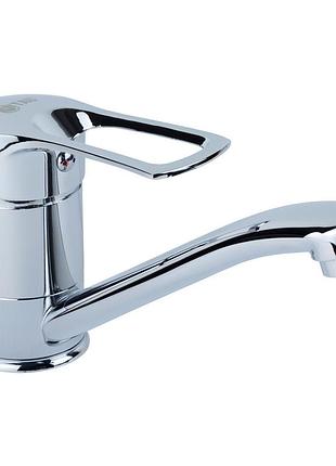 Смеситель s43 ø40 для кухни гусь прямой 150мм на шпильке tau sm-2b144c (9843120)
