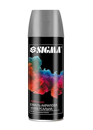 Емаль аерозольна акрилова 400мл ral 7024 графітово-сірий глянець sigma (2736721)