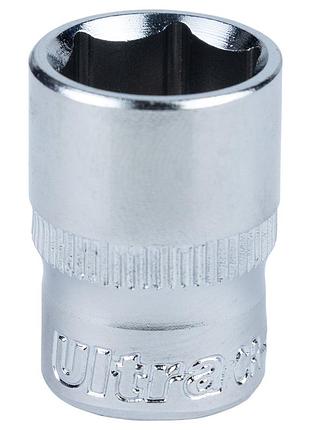 Насадка шестигранная короткая 1/4" 13мм crv ultra (6060132)