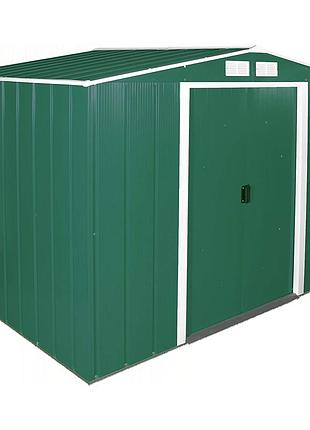 Сарай металевий eco 262x182x191 см зелений з білим