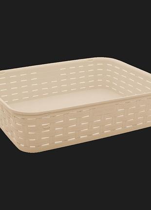 Корзина под ротанг 3 л кремовая