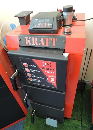 Твердотопливный котел длительного горения kraft s сталь 5мм / крафт s