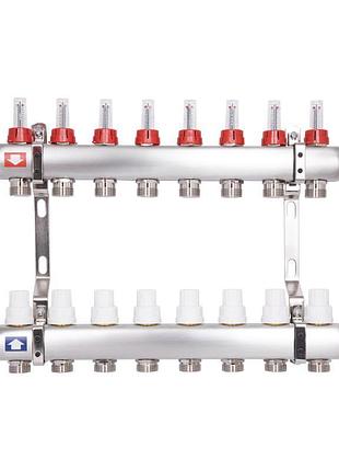 Коллектор с расходомерами thermo alliance standart 1" 8 выходов sd0048