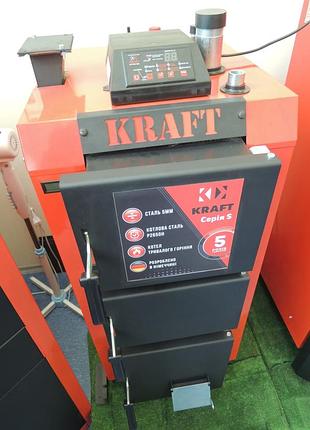 Твердотопливный котел kraft s сталь 5мм на электронном управлении / крафт s 15