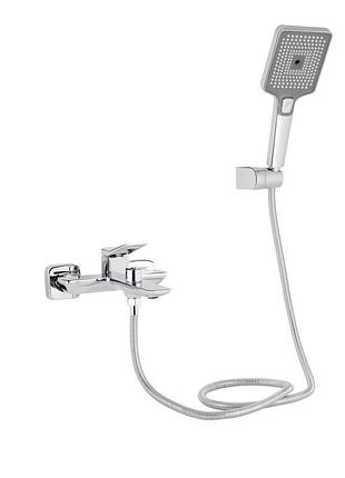 Змішувач для ванни qtap presto (з душовим гарнітуром) qtpre259crm45574 chrome