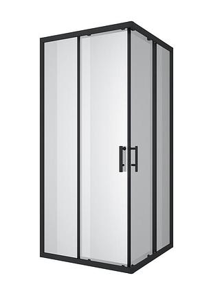 G90scb душова кабіна grace квадратна чорна 900x900x1900 мм скло прозоре