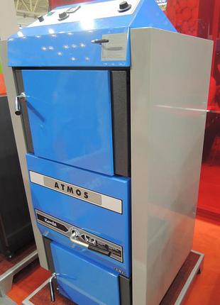 Піролізний котел опалення на дровах atmos dc 40 gs площа обігріву приміщення до 400 м2