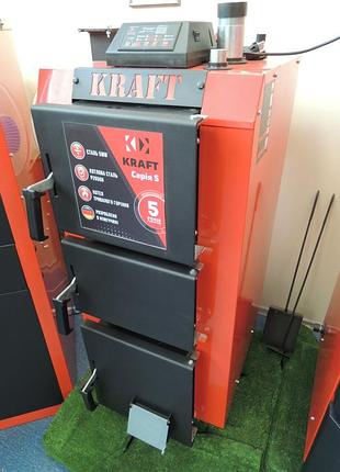 Твердотопливный котел kraft s сталь 5мм на электронном управлении / крафт s 20