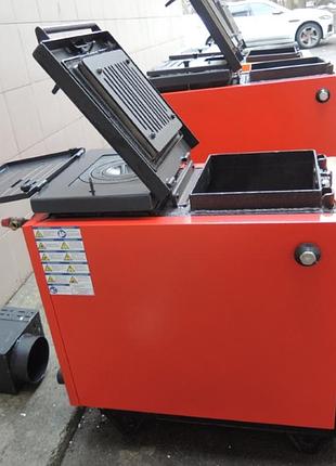 Шахтный твердотопливный котел retra 6m red (ретра) 15 квт с варочной плитой