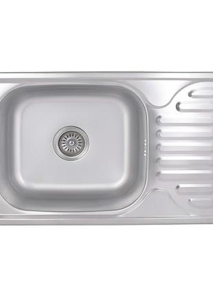 Кухонная мойка brinex 6642 0,8 мм satin (brin6642sat08)
