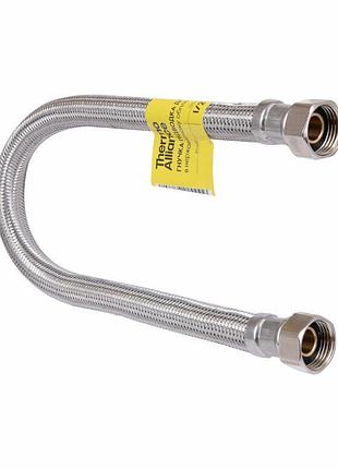 Шланг для води thermo alliance forte d10 (посилений) 30 см, нерж. обплетення 1/2"x1/2" вв taf384w30